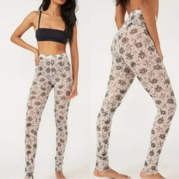 FP Lace leggings- Layered in Lace Ivory- free people intimately - Picture 4 of 6